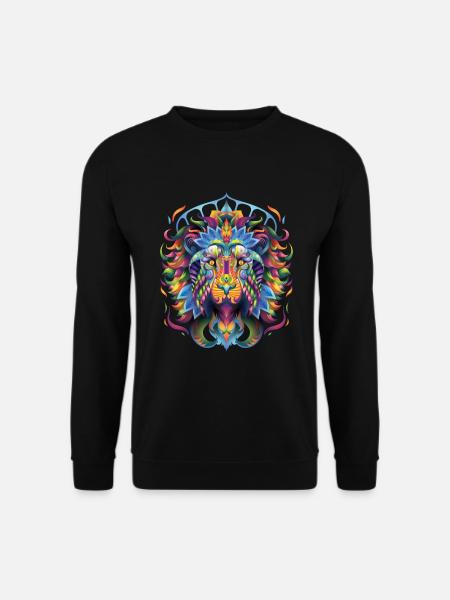 Kunstwerk Löwe Festival EDM Kunst - Unisex Pullover - Schwarz