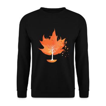 Fall Tree Autumn Leaves Autumn Leaves - Unisex Sweatshirt - black - Front - Alina (178cm) & Michal (187cm)