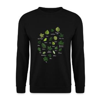 Leaves, Varieties, Trees, Forest, Nature, Plant - Unisex Sweatshirt - black - Front - Alina (178cm) & Michal (187cm)
