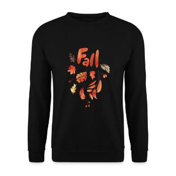 Automne Feuilles d’automne Herbst Blätter - Sweat-shirt Unisexe - noir - Devant - Alina (178cm) & Michal (187cm)