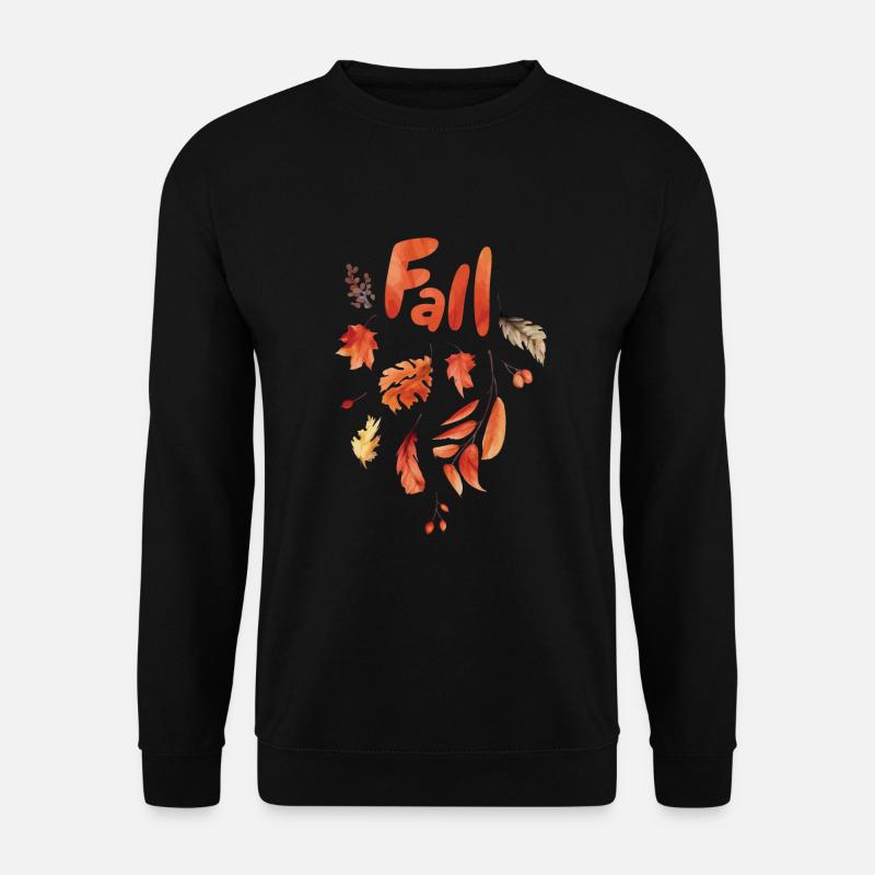 Fall Autumn Leaves Herbst Blätter - Unisex Pullover - Schwarz