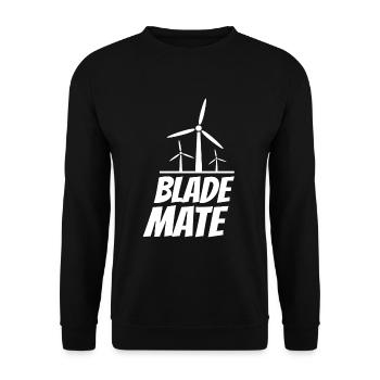 Blade Mate Wind Turbine Wind Power Wind Energy - Unisex Sweatshirt - black - Front - Alina (178cm) & Michal (187cm)