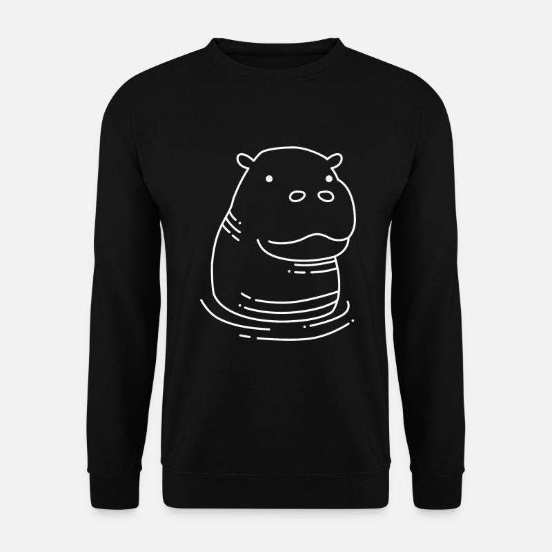Cute Hippo Kids Hippo - Unisex Sweatshirt - black