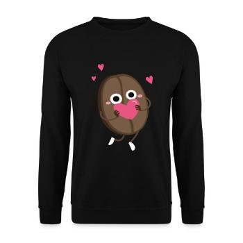 Coffee Love Heart Coffee Maker Roasting - Unisex Sweatshirt - black - Front - Alina (178cm) & Michal (187cm)