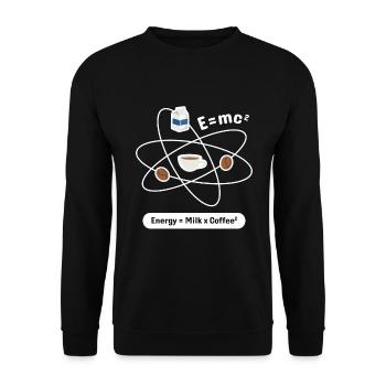 E=mc² Coffee Science Coffee Roasting - Unisex Sweatshirt - black - Front - Alina (178cm) & Michal (187cm)