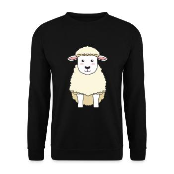 Sweet Sheep Flock Wool - Unisex Sweatshirt - black - Front - Alina (178cm) & Michal (187cm)
