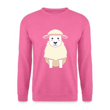 Laine de troupeau de mouton doux - Sweat-shirt Unisexe - rose - Devant