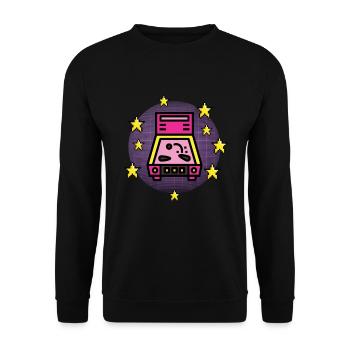 Pinball Machine Arcade Retro - Unisex Sweatshirt - black - Front - Alina (178cm) & Michal (187cm)