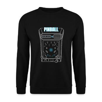 Arcade Pinball Rétro - Sweat-shirt Unisexe - noir - Devant - Alina (178cm) & Michal (187cm)