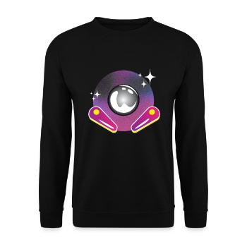 Pinball Arcade Retro Games - Unisex Sweatshirt - black - Front - Alina (178cm) & Michal (187cm)