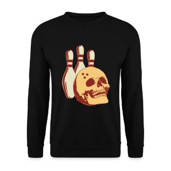 Bowling Squelette Bowling Quilles - Sweat-shirt Unisexe - noir - Devant - Alina (178cm) & Michal (187cm)