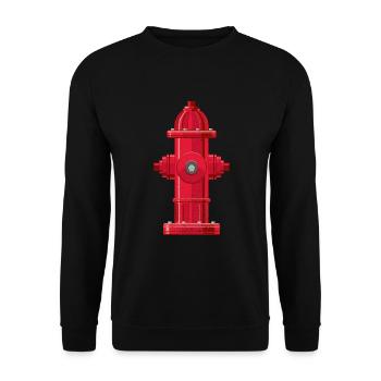 Fire Hydrant Fire Brigade Children - Unisex Sweatshirt - black - Front - Alina (178cm) & Michal (187cm)
