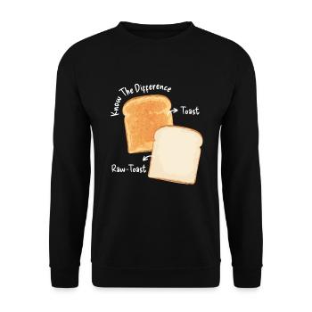Toast Difference Bread Toast Breakfast - Unisex Sweatshirt - black - Front - Alina (178cm) & Michal (187cm)