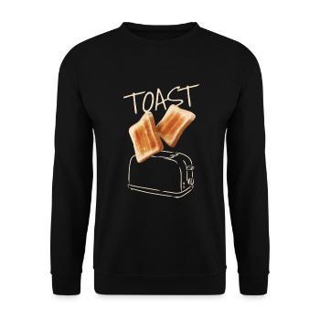 Pain grillé Toast Petit-déjeuner - Sweat-shirt Unisexe - noir - Devant - Alina (178cm) & Michal (187cm)