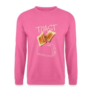 Pain grillé Toast Petit-déjeuner - Sweat-shirt Unisexe - rose - Devant
