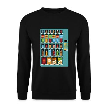 Distributeurs automatiques de boissons - Sweat-shirt Unisexe - noir - Devant - Alina (178cm) & Michal (187cm)