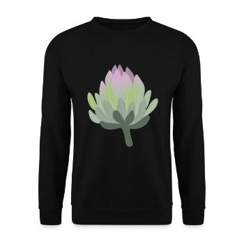 Artischockenherz Artischocken - Unisex Pullover - Schwarz - Vorne - Alina (178cm) & Michal (187cm)
