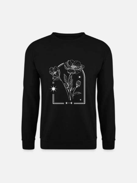 Mohnblume Mohn Flora Floral Klatschmohn - Unisex Pullover - Schwarz