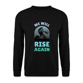Nous nous relèverons Dodo Bird - Sweat-shirt Unisexe - noir - Devant - Alina (178cm) & Michal (187cm)