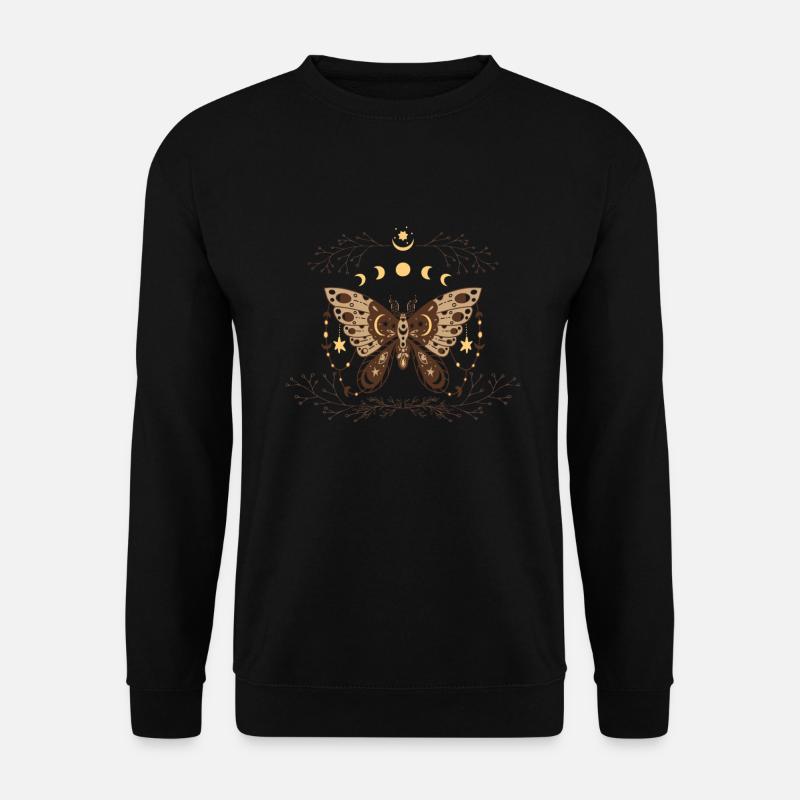 Mystique Goth Moth Phases de lune - Sweat-shirt Unisexe - noir