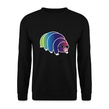 Cool Tardigrade Rainbow - Unisex Sweatshirt - black - Front - Alina (178cm) & Michal (187cm)