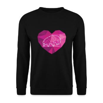 Tardigrade Heart - Unisex Sweatshirt - black - Front - Alina (178cm) & Michal (187cm)