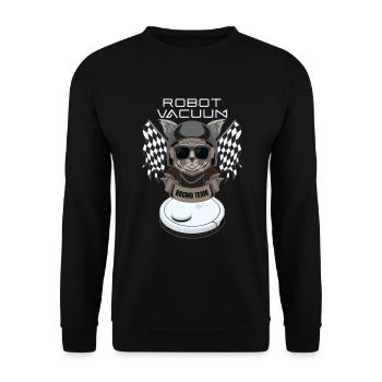 Saugroboter Racing Team Saugerroboter - Unisex Pullover - Schwarz - Vorne - Alina (178cm) & Michal (187cm)