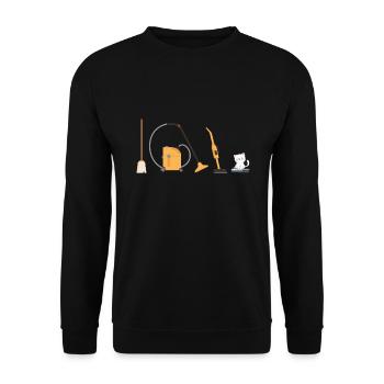 Saugroboter Evolution Saugerroboter - Unisex Pullover - Schwarz - Vorne - Alina (178cm) & Michal (187cm)