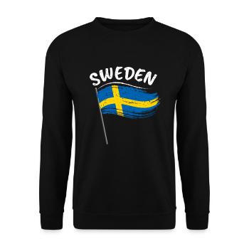 Suède Drapeau Suède Stockholm - Sweat-shirt Unisexe - noir - Devant - Alina (178cm) & Michal (187cm)