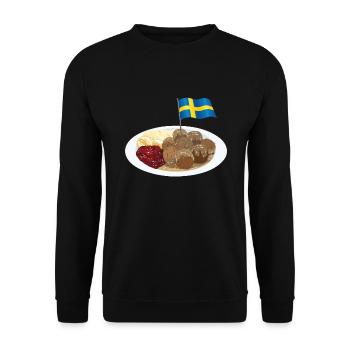 Suède Boulettes de viande suédoises - Sweat-shirt Unisexe - noir - Devant - Alina (178cm) & Michal (187cm)