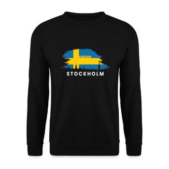 Suède Suède Suède Stockholm - Sweat-shirt Unisexe - noir - Devant - Alina (178cm) & Michal (187cm)