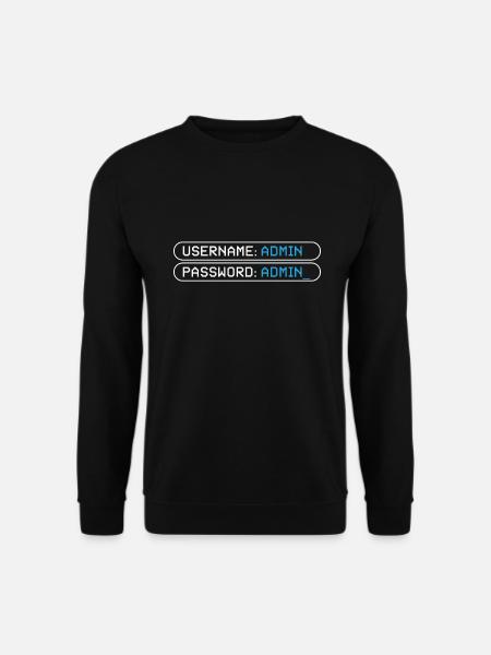 Username Admin Password Programmierer - Unisex Pullover - Schwarz