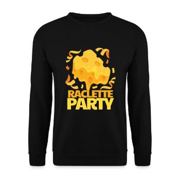 Raclette Party Cheese Enjoyment - Unisex Sweatshirt - black - Front - Alina (178cm) & Michal (187cm)