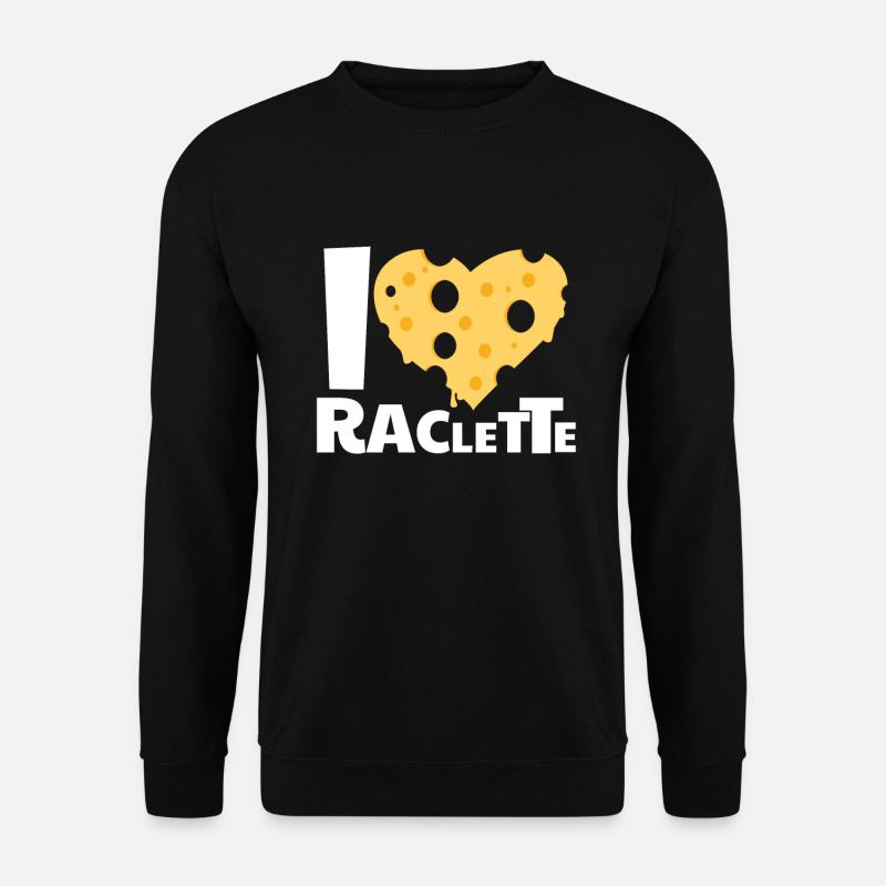 I Love Raclette Cheese - Unisex Sweatshirt - black