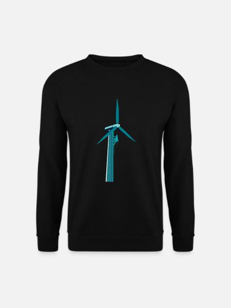 Windpower Klettern Wind Windenergie - Unisex Pullover - Schwarz