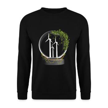 Wind Power Glass Ball Wind Wind Energy - Unisex Sweatshirt - black - Front - Alina (178cm) & Michal (187cm)