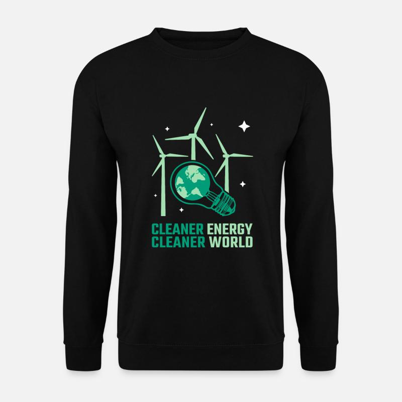 Windpower Cleaner Energy Windenergie - Unisex Pullover - Schwarz