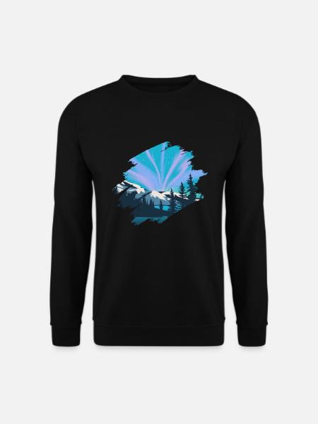 Nordlichter Polarlicht Aurora Borealis - Unisex Pullover - Schwarz