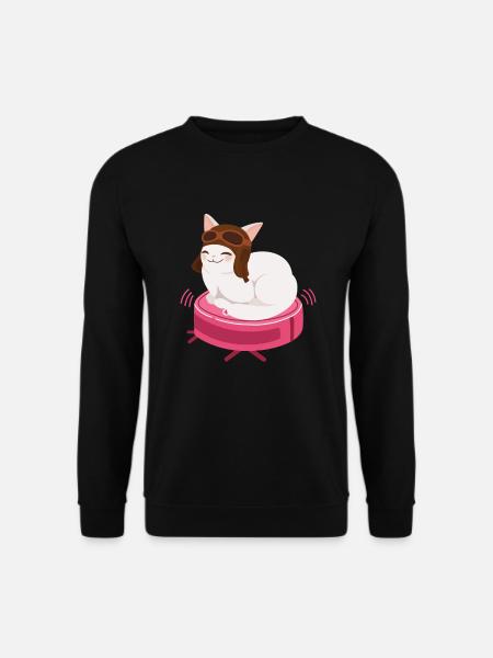Saugroboter Katze Saugerroboter - Unisex Pullover - Schwarz