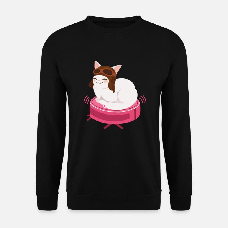 Saugroboter Katze Saugerroboter - Unisex Pullover - Schwarz