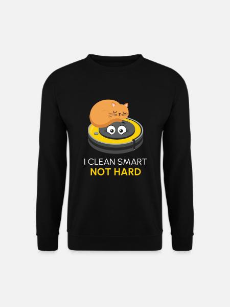 I Clean Smart Katze Kätzchen Saugroboter - Unisex Pullover - Schwarz