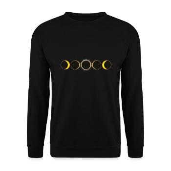 Sonnenfinsternis Erlebnis Sonne - Unisex Pullover - Schwarz - Vorne - Alina (178cm) & Michal (187cm)