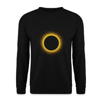 Solar Eclipse Eclipse Sun - Unisex Sweatshirt - black - Front - Alina (178cm) & Michal (187cm)