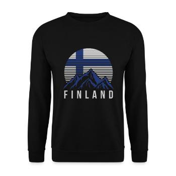 Montagnes Finlande Helsinki Finnois - Sweat-shirt Unisexe - noir - Devant - Alina (178cm) & Michal (187cm)