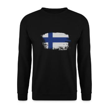 Finlande Drapeau Helsinki Finnois - Sweat-shirt Unisexe - noir - Devant - Alina (178cm) & Michal (187cm)