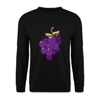 Cartoon Grapes Wine Wine Lover - Unisex Sweatshirt - black - Front - Alina (178cm) & Michal (187cm)