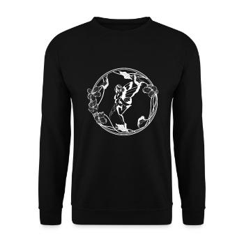 Schmetterling Fee Fairycore Fantasy - Unisex Pullover - Schwarz - Vorne - Alina (178cm) & Michal (187cm)