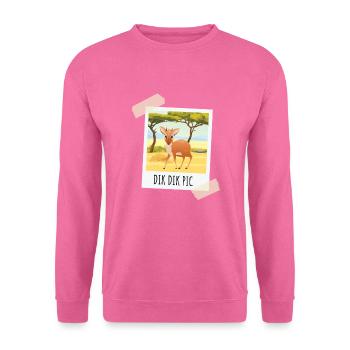 Funny Dik Dik Pic Antelope - Unisex Sweatshirt - pink - Front