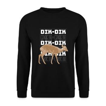 Dik Dik Africa Antelope - Unisex Sweatshirt - black - Front - Alina (178cm) & Michal (187cm)