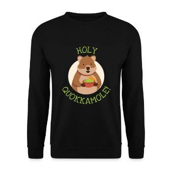 Quokka Holy Quokkamole Australien - Unisex Pullover - Schwarz - Vorne - Alina (178cm) & Michal (187cm)